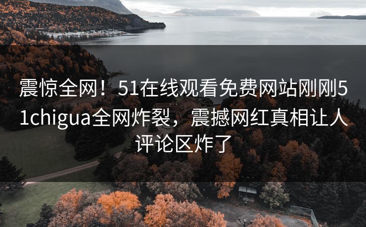震惊全网！51在线观看免费网站刚刚51chigua全网炸裂，震撼网红真相让人评论区炸了