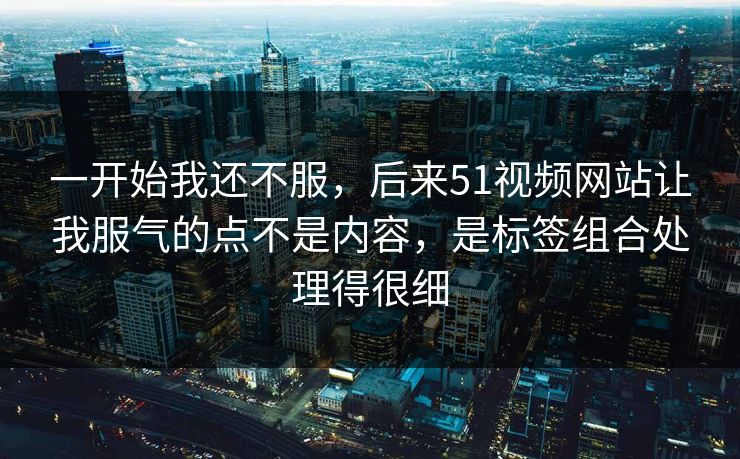 一开始我还不服，后来51视频网站让我服气的点不是内容，是标签组合处理得很细